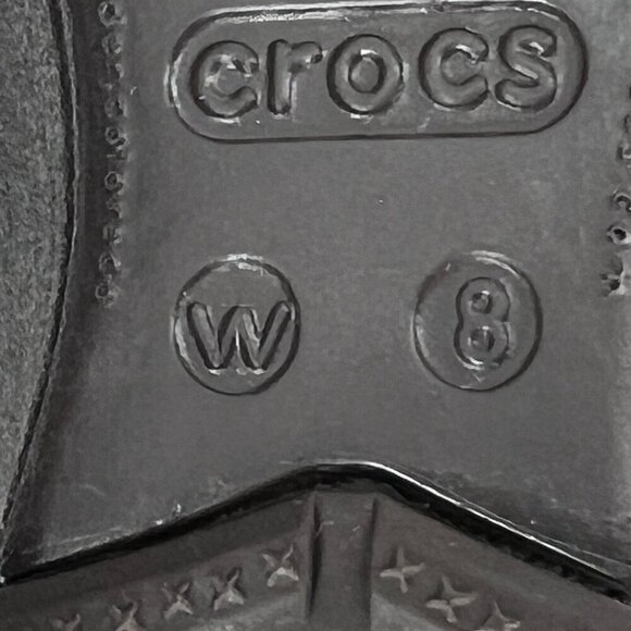 Crocs Womens Kadee Black Solid Wedge Heeled Rubber Slip-On Size 8 Mule Sandals - Picture 9 of 9